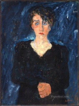 portrait of a standing woman Painting - portrait of a woman Chaim Soutine Expressionism
